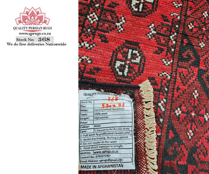 Beautiful Red Afghan Runner 570 x 76 CM