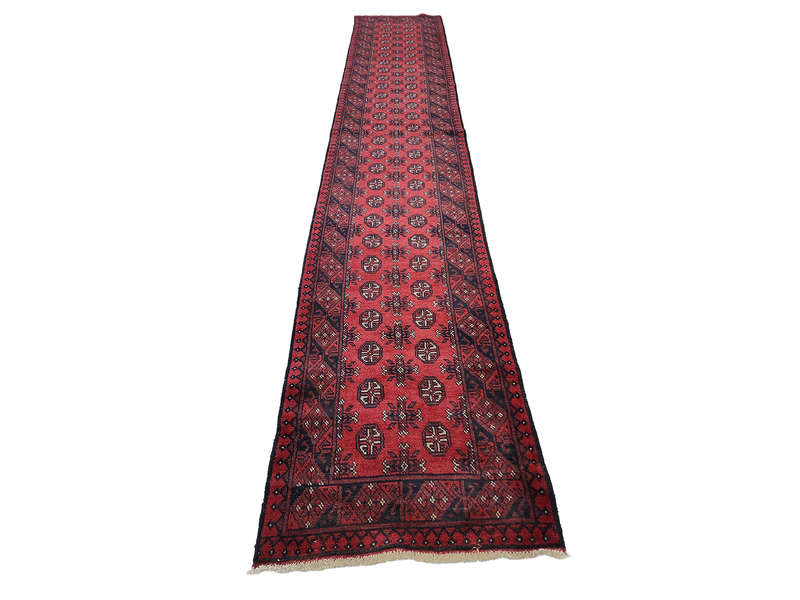 Stunning Red Afghan Runner 477 x 77 CM