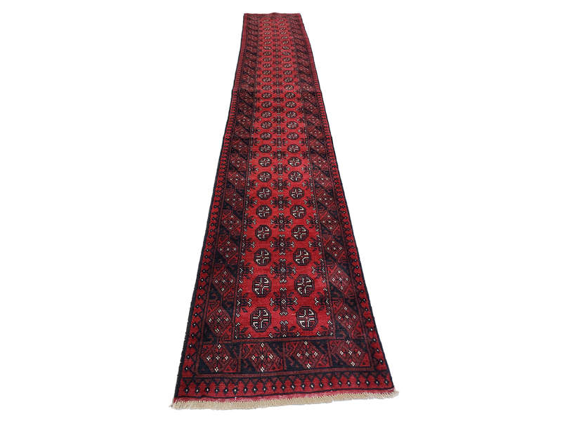 Stunning Red Afghan Runner 477 x 77 CM
