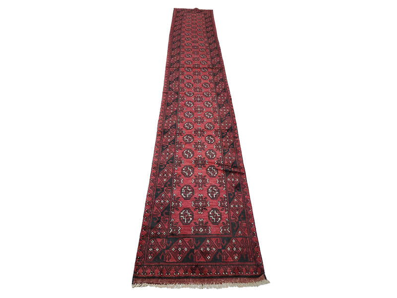 Stunning Red Afghan Runner 471 x 73 CM
