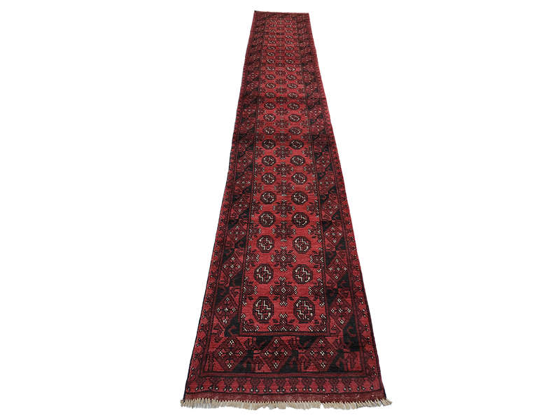 Stunning Red Afghan Runner 471 x 73 CM