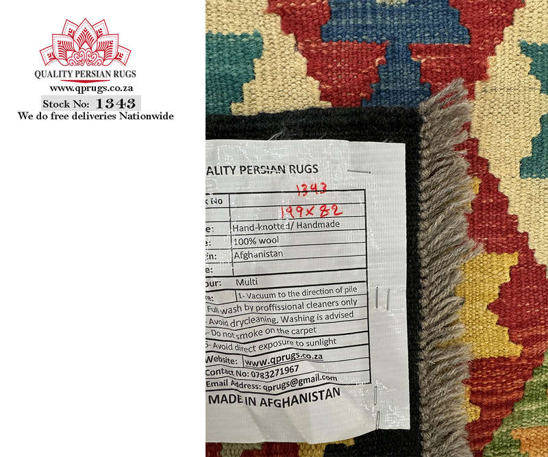 Gorgeous Afghan Choubi Kilim 199 x 82 CM