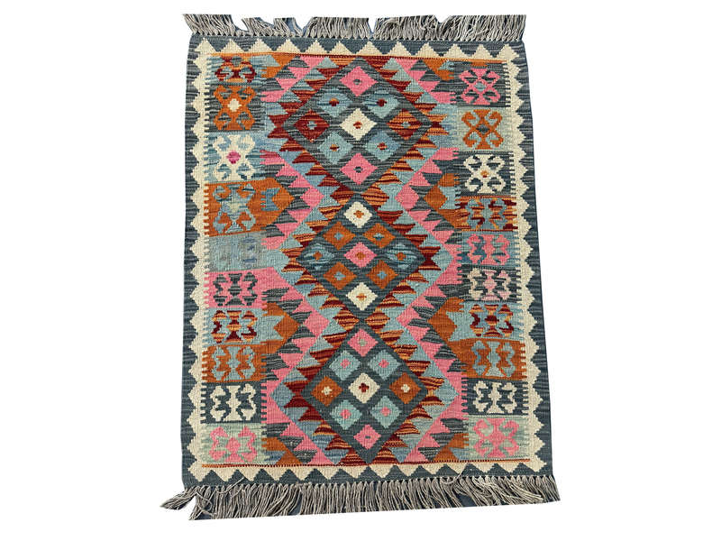 Stunning Pinkish Afghan Choubi Kilim 108 x 85 CM