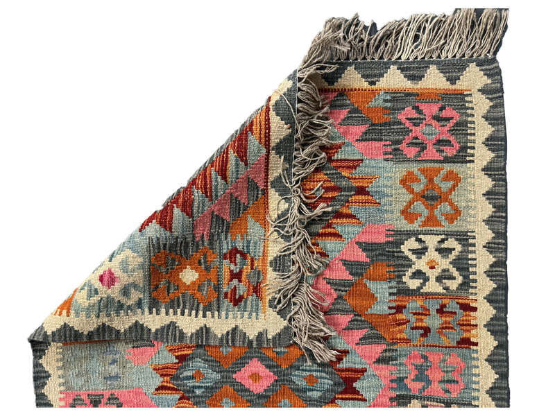 Stunning Pinkish Afghan Choubi Kilim 108 x 85 CM