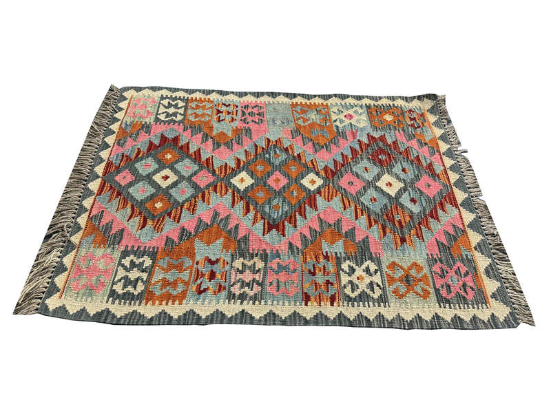 Stunning Pinkish Afghan Choubi Kilim 108 x 85 CM