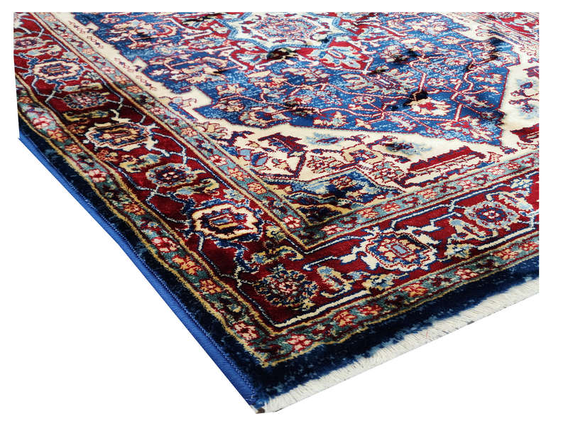 Fine Navy Kazac Carpet Runner 300 X 80 CM