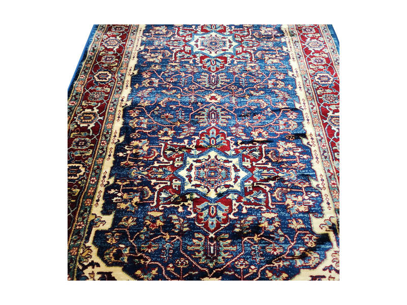 Fine Navy Kazac Carpet Runner 300 X 80 CM
