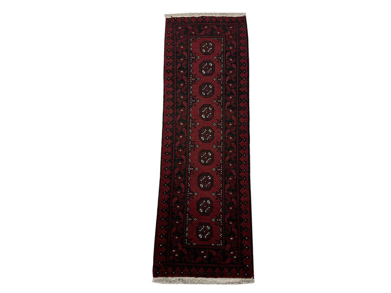 Beautiful Red Afghan Bukhara Design Runner 152 x 48 CM