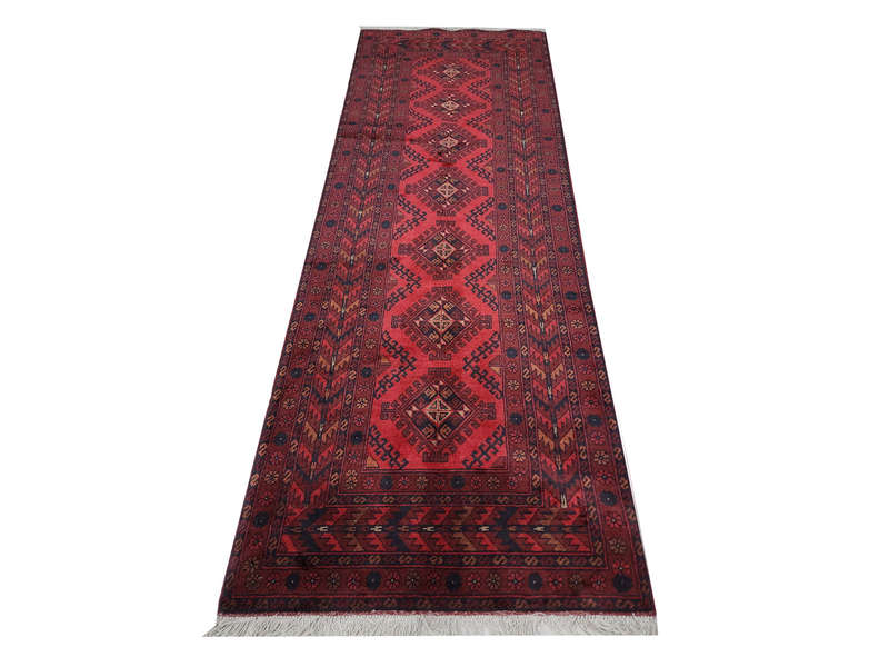 Stunning Turkman Handmade Carpet 295 X 80 cm