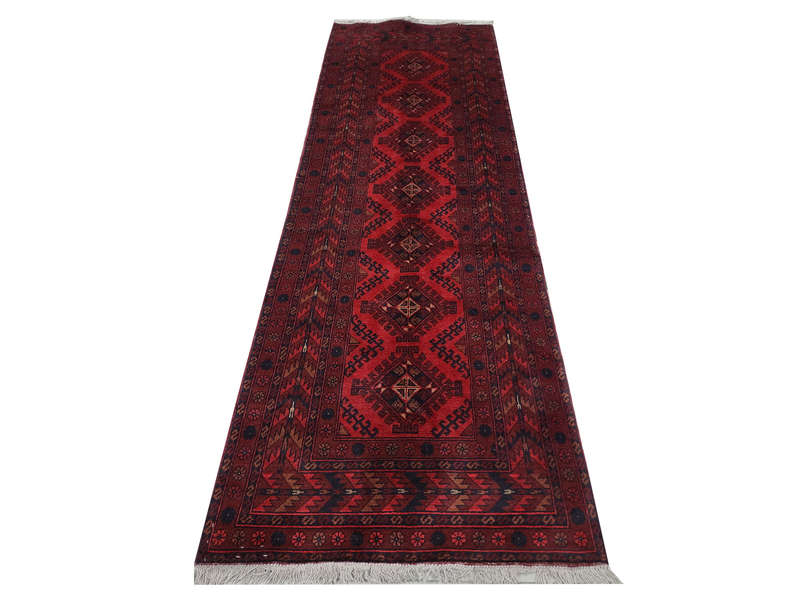 Stunning Turkman Handmade Carpet 295 X 80 cm