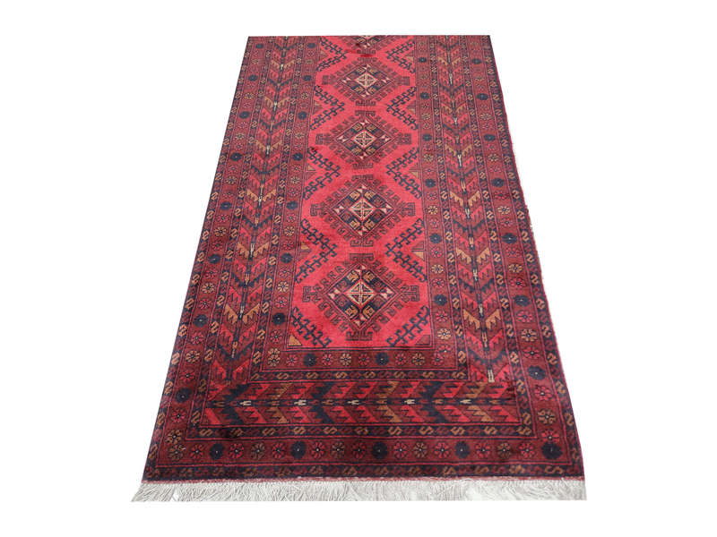 Stunning Turkman Handmade Carpet 295 X 80 cm