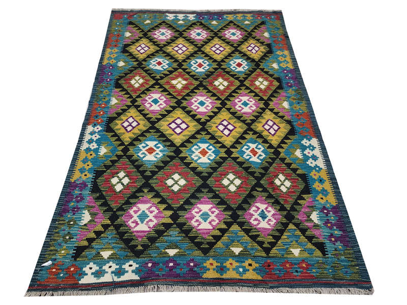 Stunning Afghan Maimana kilim Rug - 248 x 160 cm