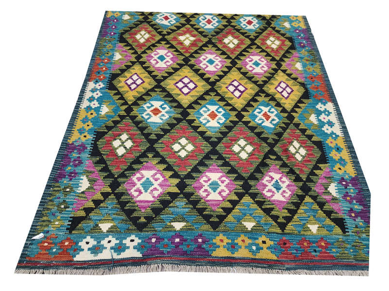 Stunning Afghan Maimana kilim Rug - 248 x 160 cm