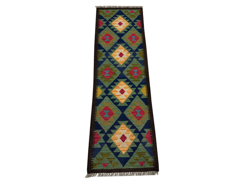 Fine Afghan Maimana kilim Rug 201 x 64 CM