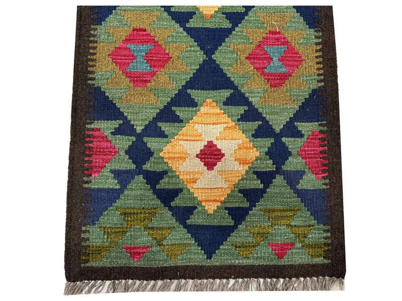 Fine Afghan Maimana kilim Rug 201 x 64 CM