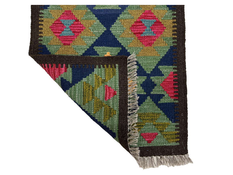 Fine Afghan Maimana kilim Rug 201 x 64 CM