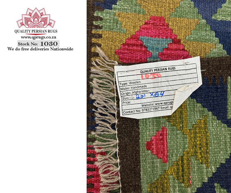 Fine Afghan Maimana kilim Rug 201 x 64 CM