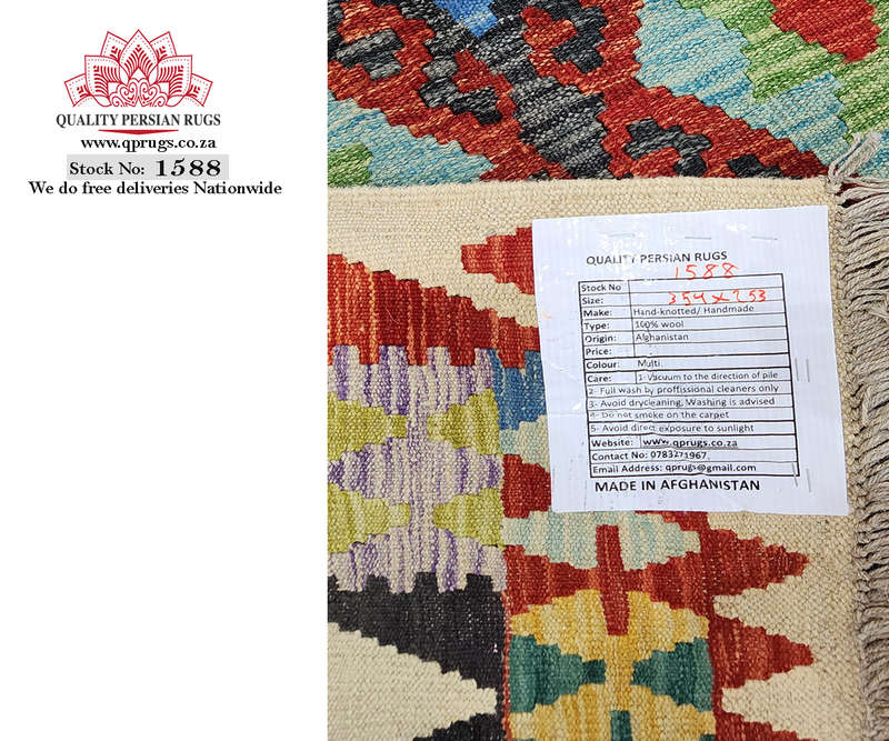 Incredible Afghan Handmade Kilim Rug 354 x 253 CM