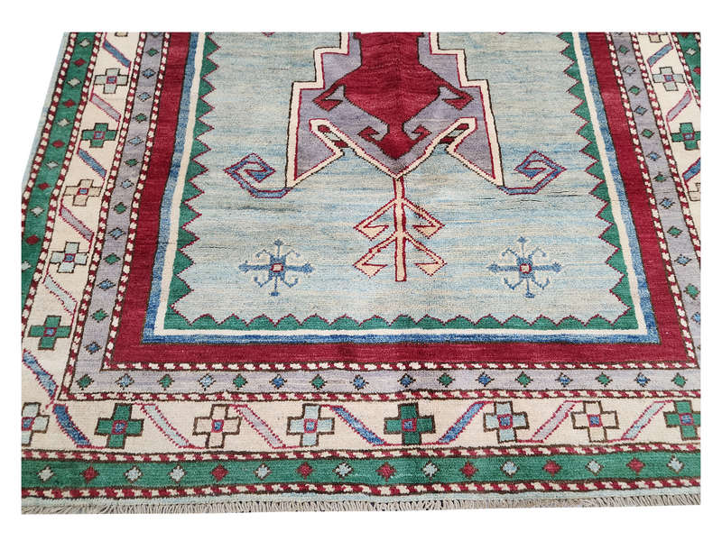Fine Afghan Handmade Kazaq Carpet 173 x 121 CM