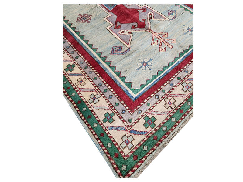 Fine Afghan Handmade Kazaq Carpet 173 x 121 CM