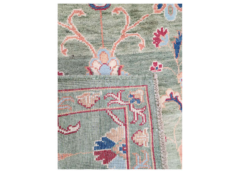 Stunning Afghan Ariana  Green Carpet 195  x 81 CM