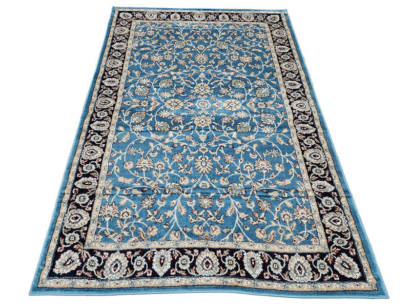 Stunning Blue Color Machine Made Carpet 230 x 150 CM