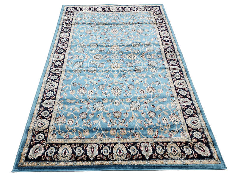 Stunning Blue Color Machine Made Carpet 230 x 150 CM
