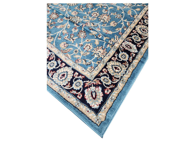 Stunning Blue Color Machine Made Carpet 230 x 150 CM