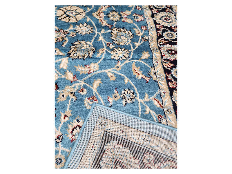 Stunning Blue Color Machine Made Carpet 230 x 150 CM