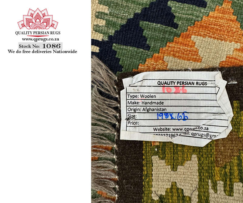 Gorgeous Afghan Maimana kilim Rug 198 x 65 CM