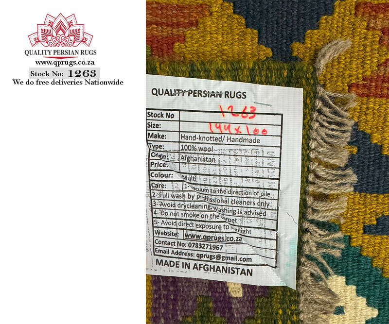 Fine Afghan Maimana Kilim Rug 144 x 100 CM