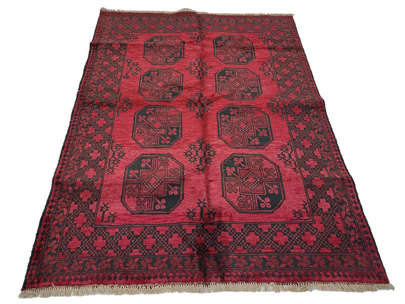 Gorgeous Red Afghan Carpet 197 x 148 CM