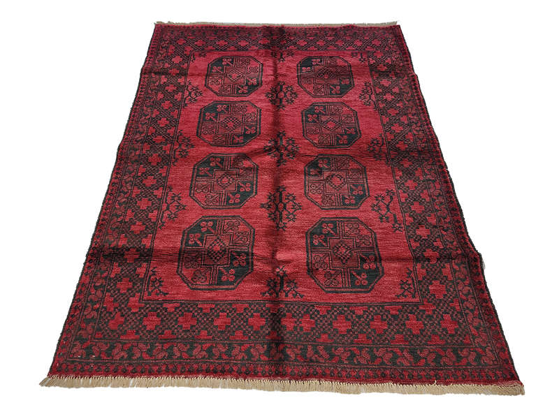 Gorgeous Red Afghan Carpet 197 x 148 CM