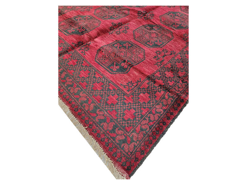 Gorgeous Red Afghan Carpet 197 x 148 CM