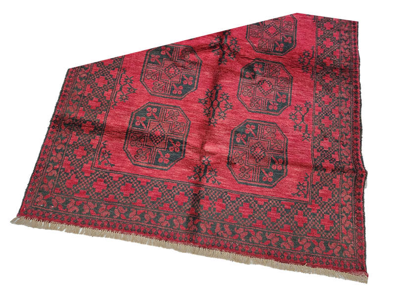 Gorgeous Red Afghan Carpet 197 x 148 CM