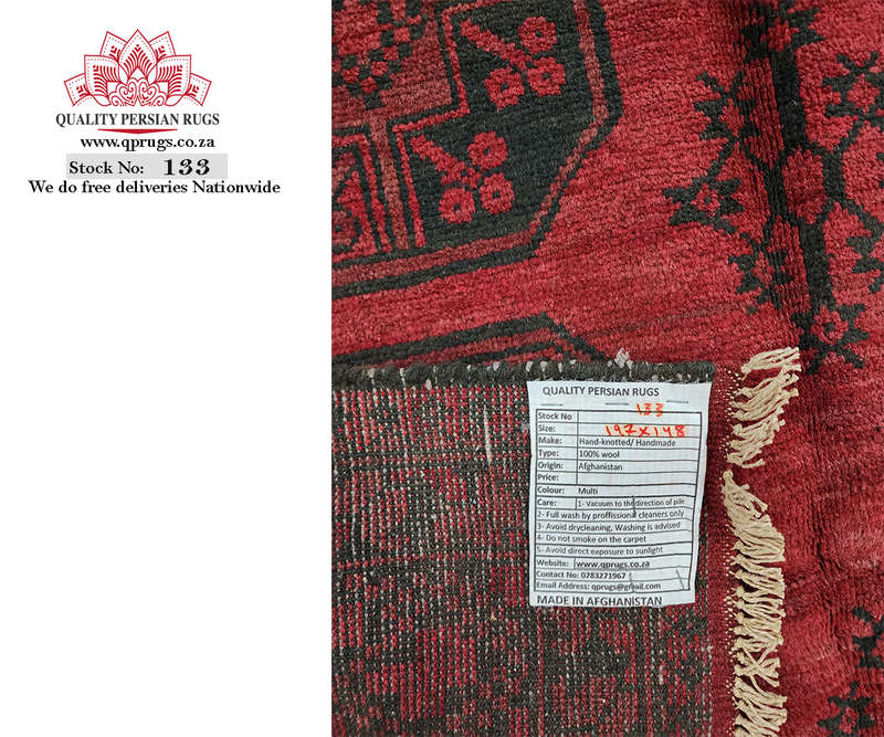 Gorgeous Red Afghan Carpet 197 x 148 CM