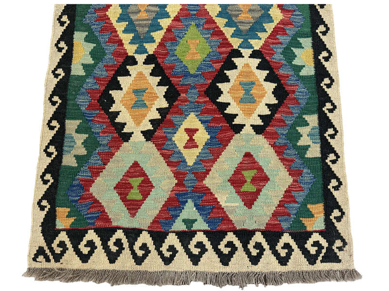 Stunning Afghan Choubi kilim Runner 414 x 88 CM