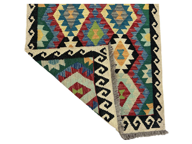 Stunning Afghan Choubi kilim Runner 414 x 88 CM