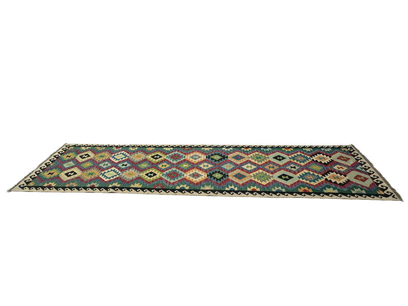 Stunning Afghan Choubi kilim Runner 414 x 88 CM