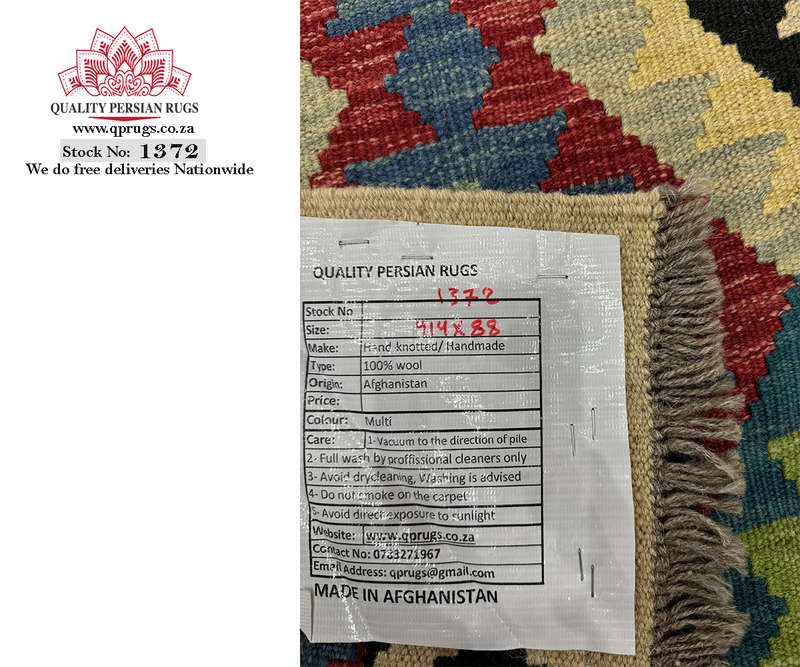 Stunning Afghan Choubi kilim Runner 414 x 88 CM