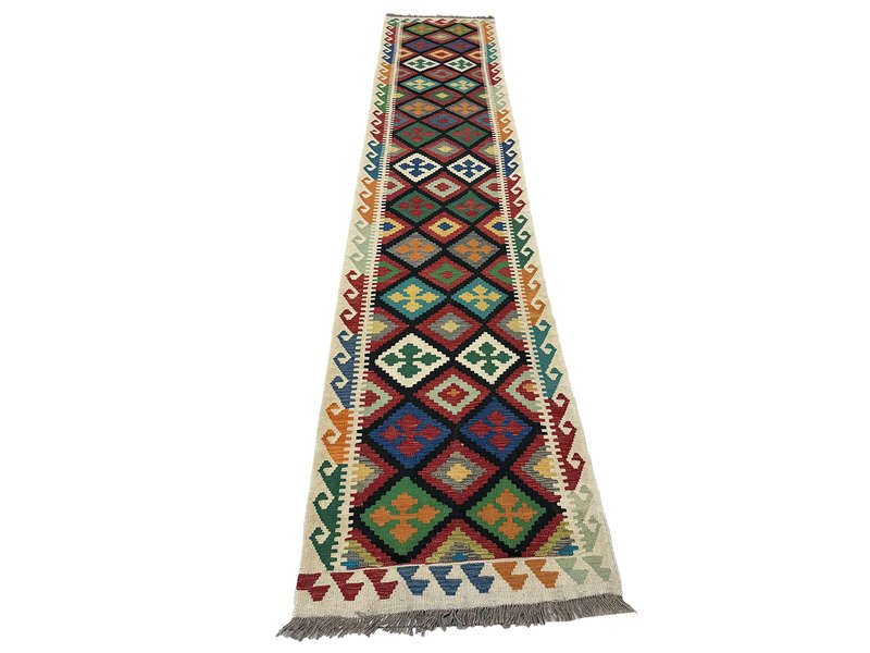 Stunning Afghan Choubi kilim Runner 418 x 84 CM