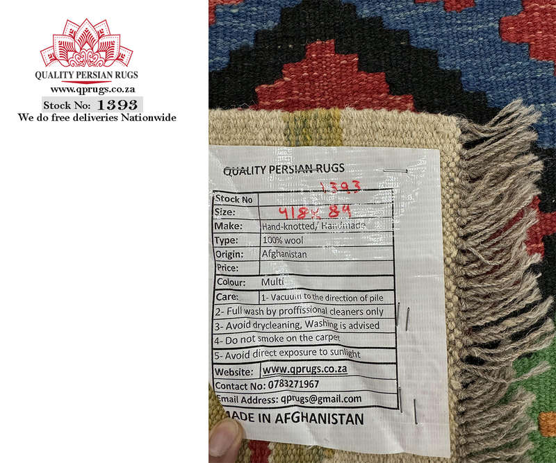 Stunning Afghan Choubi kilim Runner 418 x 84 CM