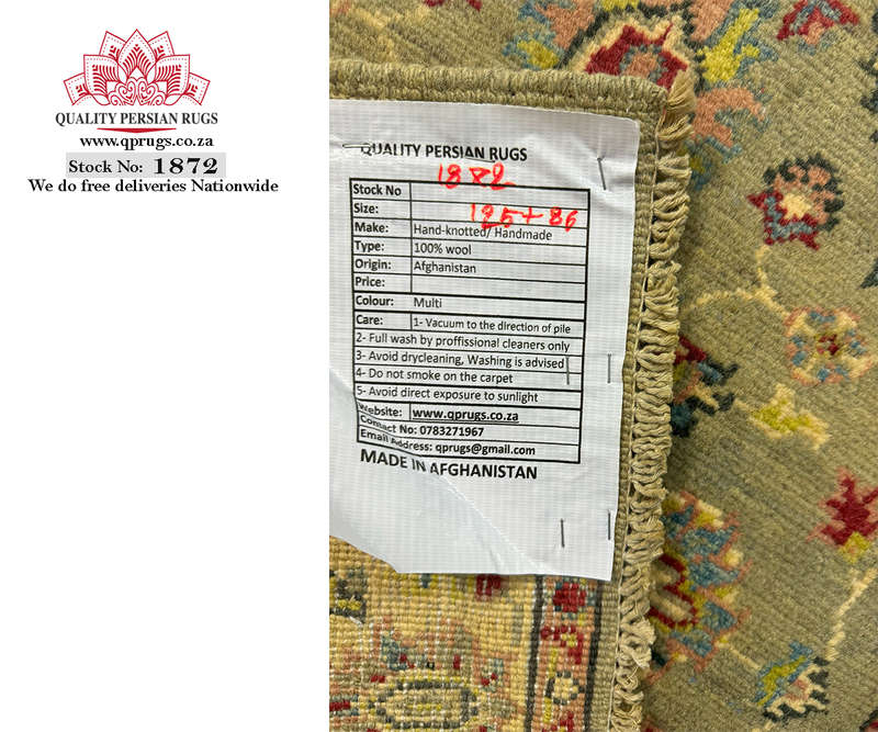 Fine Afghan Handmade Kazaq Carpet 125 x 86 CM