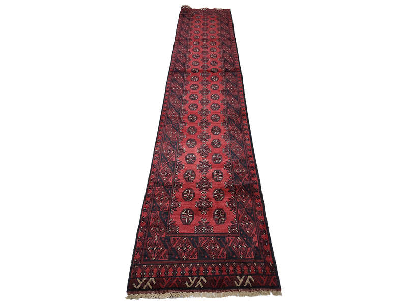 Stunning Red Afghan Runner 382 x 78 CM