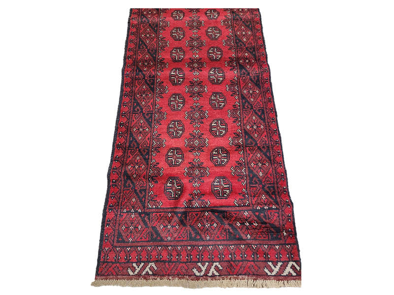 Stunning Red Afghan Runner 382 x 78 CM