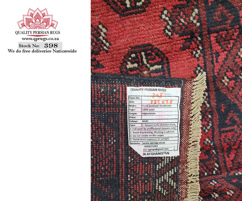 Stunning Red Afghan Runner 382 x 78 CM