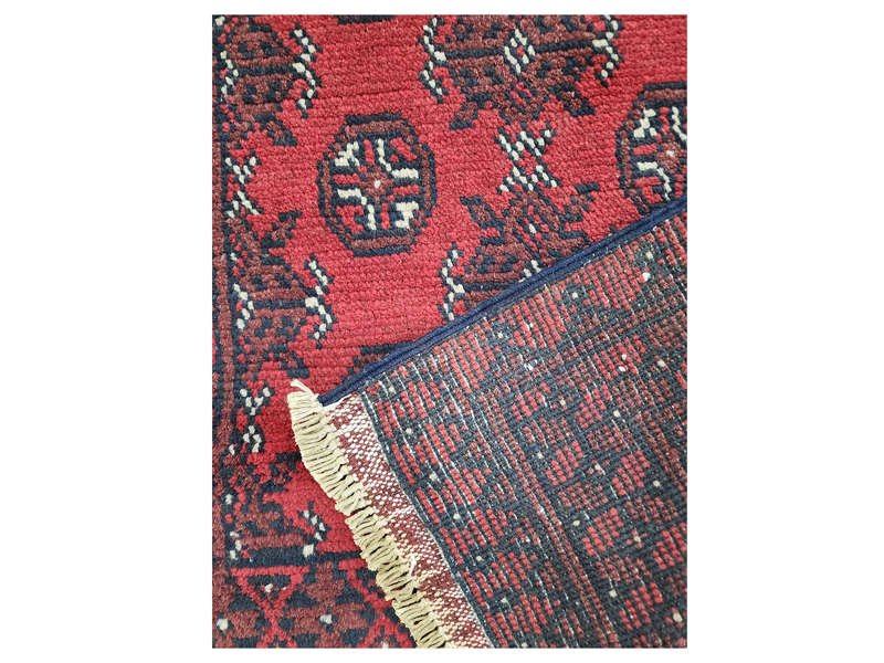 Fin Quality Red Afghan Runner 380 x 79 CM