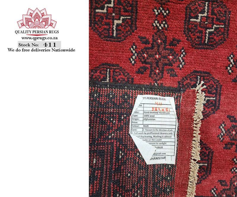 Stunning Red Afghan Runner 389 x 81 CM