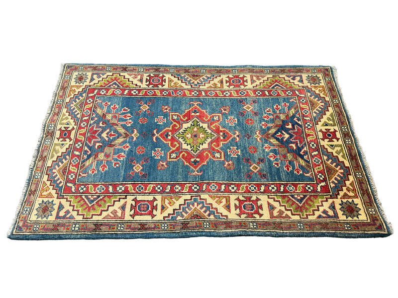 Stunning Afghan Handmade Kazaq Carpet 125 x 82 CM