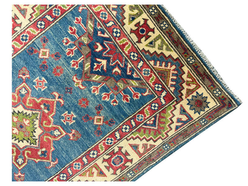 Stunning Afghan Handmade Kazaq Carpet 125 x 82 CM